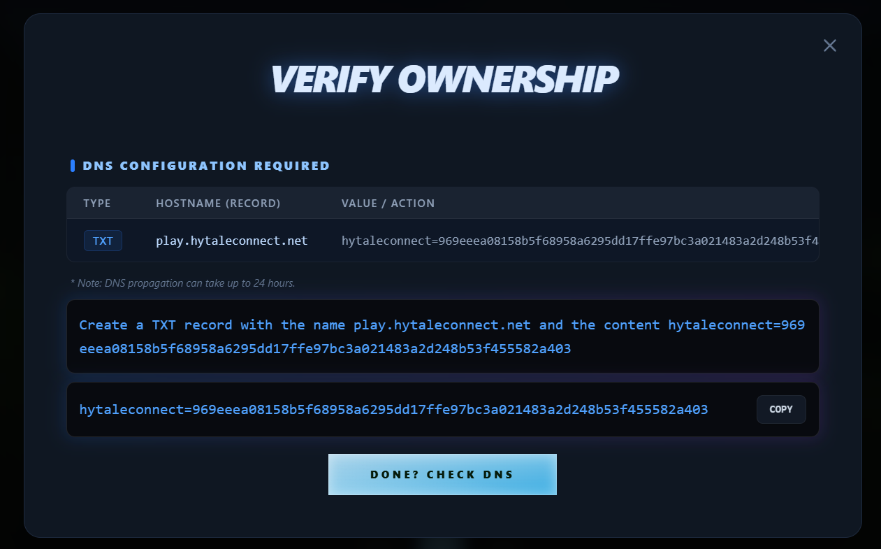 Verify Ownership