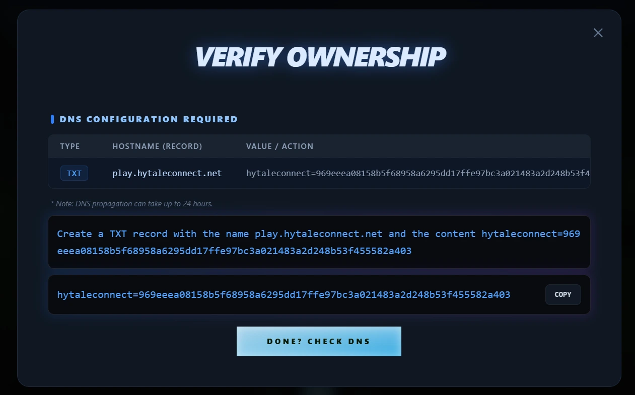 Verify Ownership